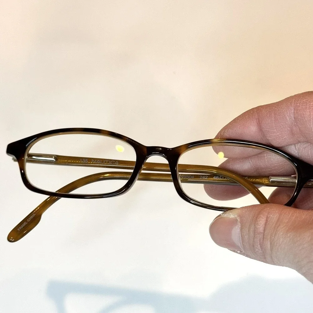 Nautica Eyeglasses Frames Only N9504 242 48-16-135 Plastic Tortoise Shell Brown